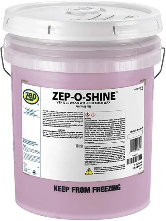 Zep-O-Shine Car Wash Concentrate - 5 Gallons (One Bucket) 38235 - Professional Car Wash Formula