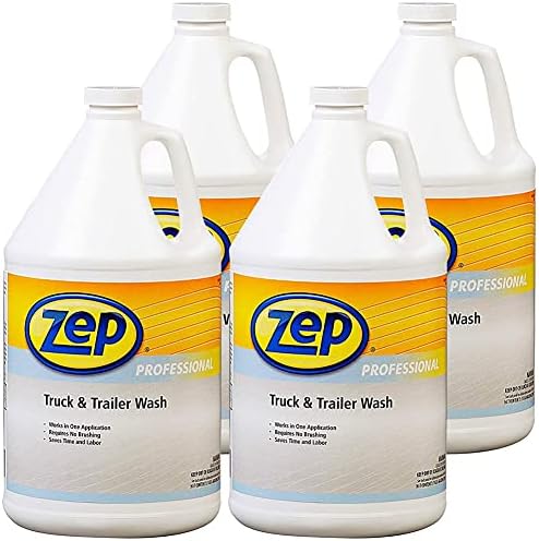 Zep Truck and Trailer Wash - 1 Gallon (Case of 4) 1041477 - Removes Exhaust Deposits, Road Film and Bugs from Painted Vehicle Surfaces