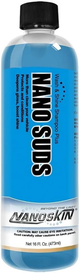 Nanoskin NANO SUDS Foaming Car Wash Shampoo 16 Oz. - Works with Foam Cannon, Foam Gun, Bucket Washes, Car Soap for Pressure Washer | Safe for Cars Trucks, Motorcycles, RVs & More | Fruity Scented