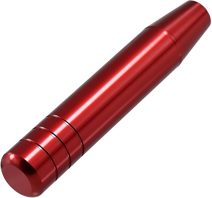 Long Shift Knob Weighted Aluminum Alloy Polished Metal Driving Handle Stick Gear Shifter Knobs Transmission Lever 7 inch Fit Most Cars Trucks SUV Automated Manual Vehicles Red
