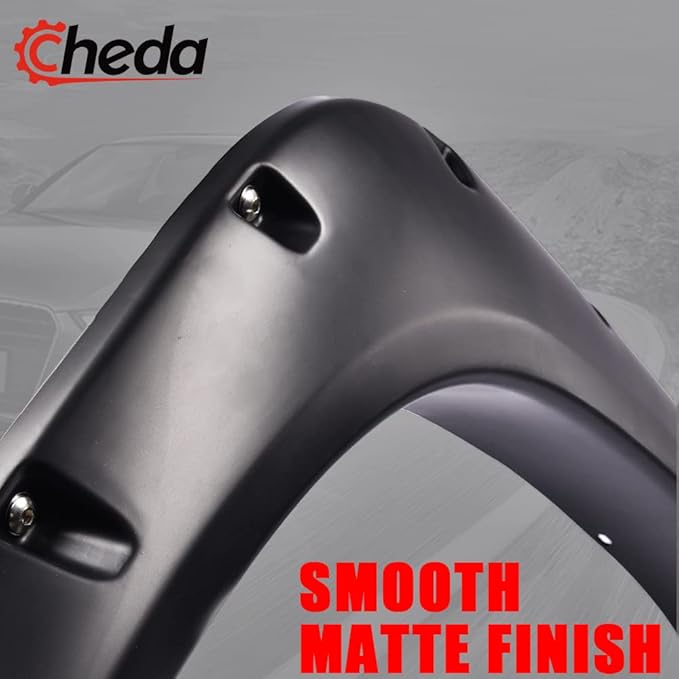 CHEDA Fender Flares, Compatible with 1999 2000 2001 2002 2003 2004 2005 2006 2007 Ford F250 F350 Super Duty, Bolt-On Rivet Pocket Style Smooth Black, F81Z16005AA F81Z16006AA