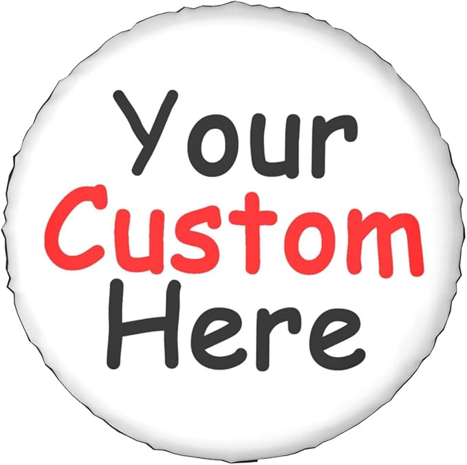 Custom Spare Tire Cover Personalized Tire Cover Add Your Own Design Photo Text Universal Waterproof Wheel Tire Protectors Fit for Camper Truck Trailer RV SUV and Many Vehicle 17 Inch