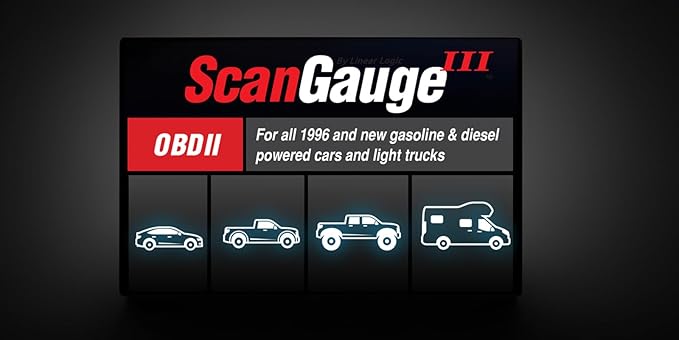 ScanGauge 3 All New Touch Screen OBD2 Code Reader, Digital Gauges & Trip Computer with WiFi Updates SG3