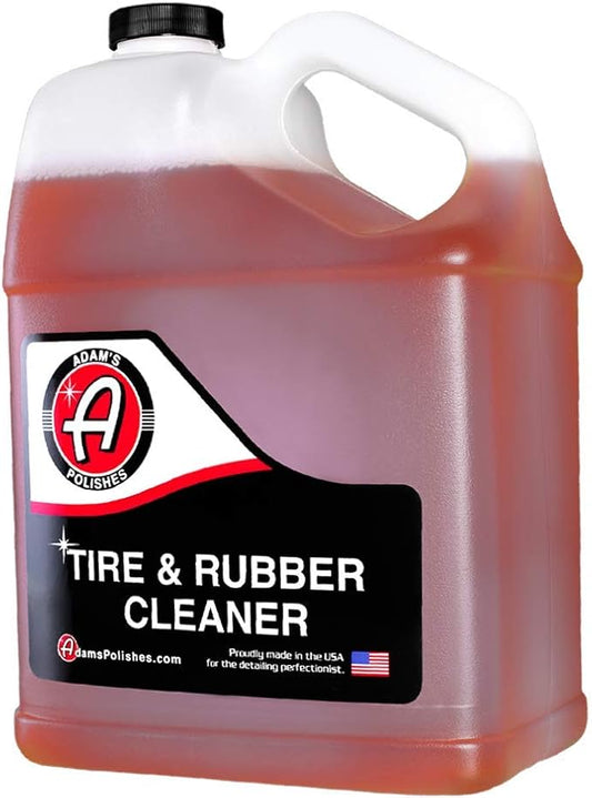 Adam's Polishes Tire & Rubber Cleaner (Gallon) - Removes Discoloration From Tires Quickly - Works Great on Tires, Plastic Trim, and Rubber Floor Mats