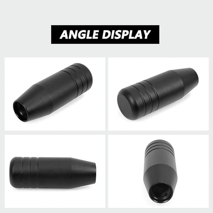 muge racing Universal 3.5inch Aluminum Alloy Shift Knob, Heavy Duty Car Gear Lever Stick Shifter Handle fit Most Automatic Manual Vehicle Black