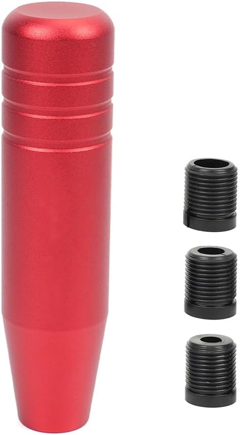 muge racing 5inch Aluminum Alloy Shift Knob, Heavy Duty Car Gear Lever Stick Shifter Handle fit Most Automatic Manual Vehicle Red
