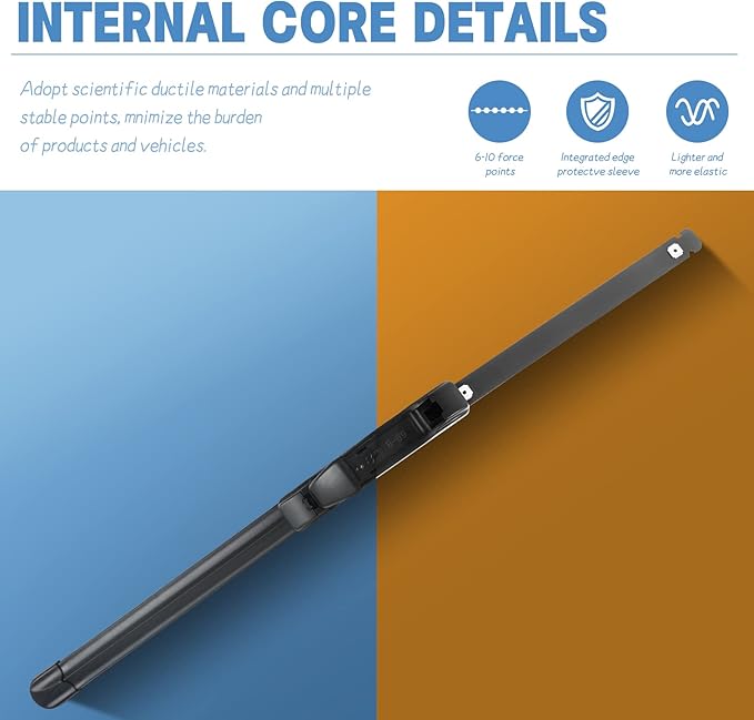 MIKKUPPA 24"+21" Front Wipers Blades, Replacement for 2009 2010 2011 2012 Chevy Chevrolet Malibu - All Season Windshield Wiper Blades Pack of 2