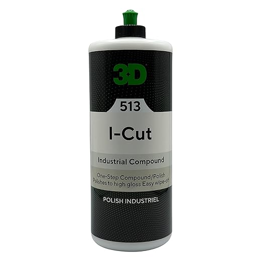 3D I-Cut Rubbing Compound & Polish – Fast Paint Correction for High-Volume Body Shops | Removes P1500+ Sanding Marks | Long Buffing Cycle | 16oz | USA Made