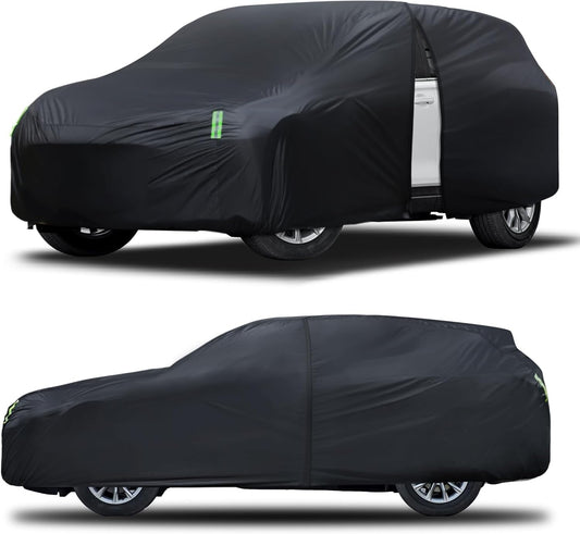 SUV Car Cover Waterproof All Weather for Automobiles, Size S2 Universal Fit for Toyota RAV4, Honda CRV, BMW X3, Hyundai Santa Fe, Nissan Rogue, Subaru Outback, Kia Sorento, Audi Q5 etc.(182-190 inch)