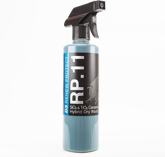 RENEW PROTECT - RP.11 Detailer 16oz- Strongest Detailing Spray & Dry-Wash, Ceramic-Hybrid Formula, Color Depth + Gloss Finish, Quartz & Titanium Ceramics, Fine Polish & High-Grade Carnauba