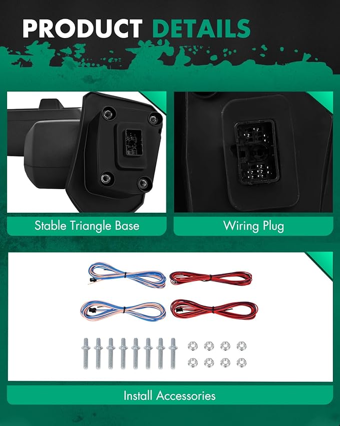 SCITOO Towing Mirrors Compatible With 2019-2022 For Chevy Silverado 1500 Pickup A Pair(Left Right Side Tow Mirrors) With Power Heated Turn Signal Width Puddle Running Back-up Light Temp Sensor Chrome