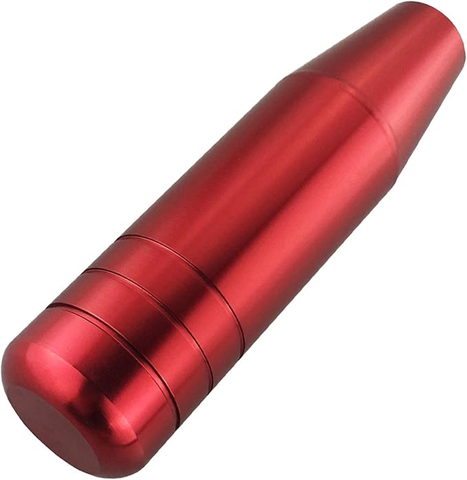 Abfer 5" Red Shift Knob, Aluminum Alloy Weighted Shifter Knobs Metal Gear Lever Stick Handle Fit Most Automatic Manual Vehicle