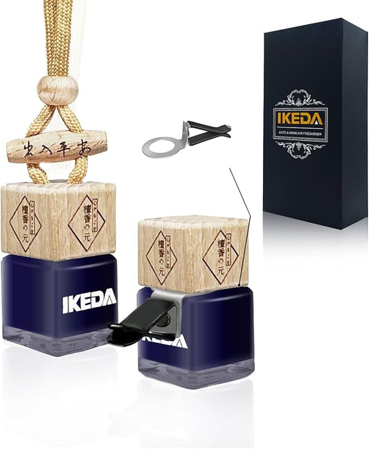 Car Air Freshener Hanging, Square 10ml Car Scent Vent Clip Bottle, 45-Days Long Lasting Fragrance, Essential Oil Diffuser Odor Eliminator for Women Men (Square-Dusk)