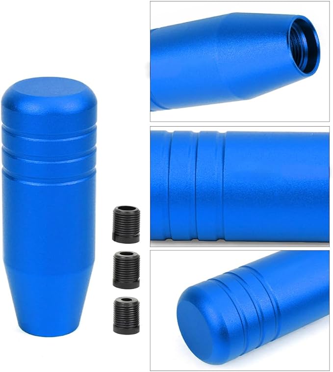 muge racing 3.5inch Aluminum Alloy Shift Knob, Heavy Duty Car Gear Lever Stick Shifter Handle fit Most Automatic Manual Vehicle Blue