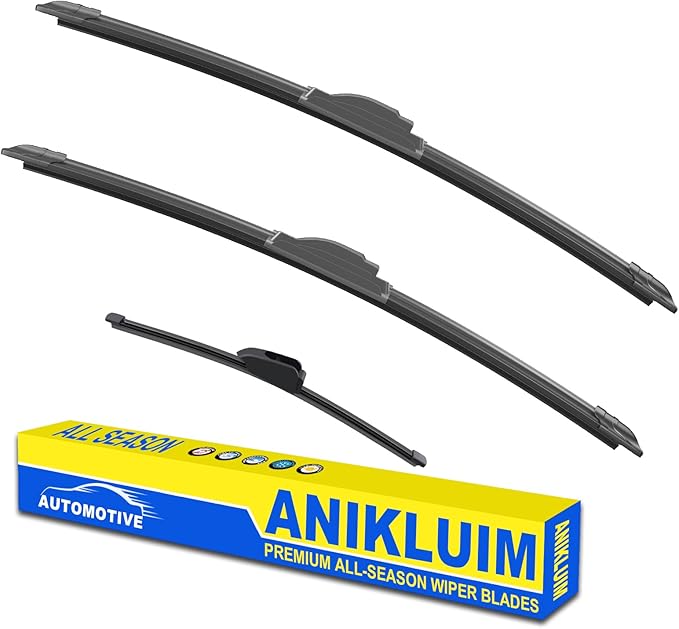 ANIKLUIM® 26"+16" Wiper Blades with 12" Rear Wiper Blade Set Replacement for 2017-2022 Kia Niro,2019-2022 Niro EV Windshield Wipers Original Factory Quality (Pack of 3)