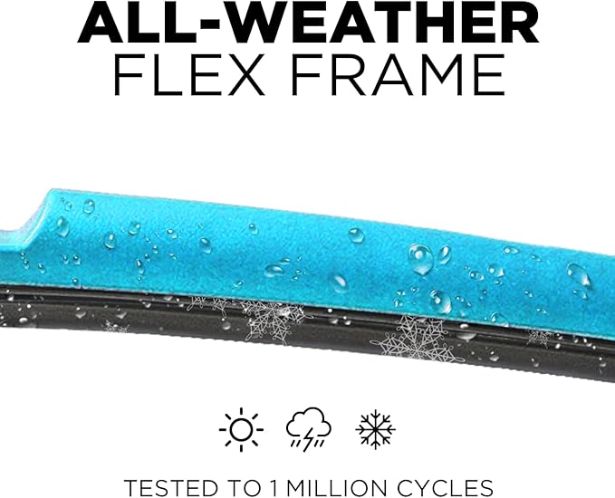 Clix Wipers - Jeep Wrangler & Gladiator (16"/16") Teal Windshield Wiper Blades (All Wrangler & Gladiator Models), All-Weather Replacement Wipers-Set of 2, Includes Quick Connect Clips (1997-2025)