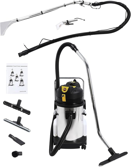 1000W 30L/7.93Gal Commercial Carpet Cleaning Machine, 3 in 1 Professional Extractor Upholstery Wet Dry Vacuum Cleaner, Portable Spot Cleaner for Hotels, Offices