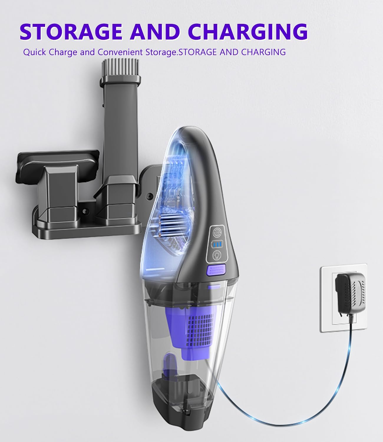 Handheld Car Vacuum Cordless, 18000Pa 160W Car Vacuum Cleaner,30Min Powerful Hand Held Vacuum Cordless Portable Vacuum Cleaner