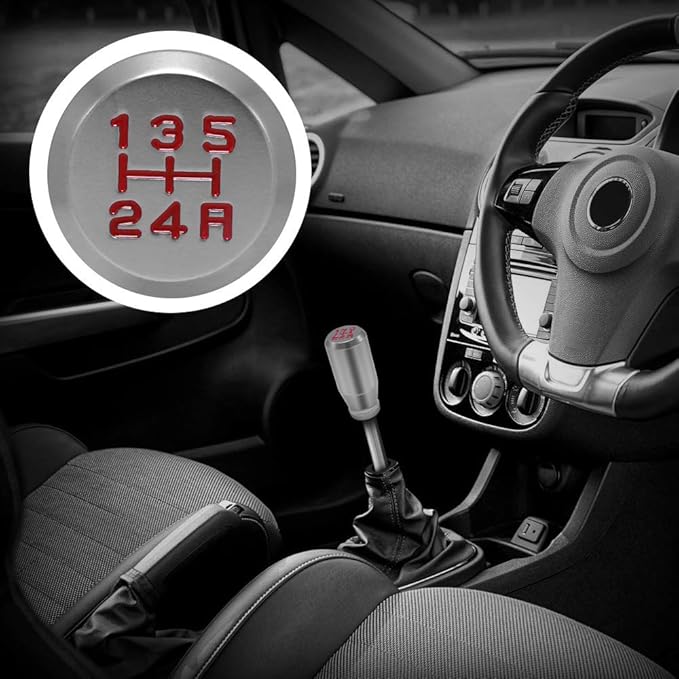 Manual Racing JDM Type-R Style 5 Speed Universal Gear Shift Knobs Fit Compatible with Mazda Tacoma STi Nismo 2004 Honda Accord Subaru
