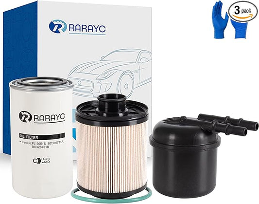 Fuel Filter Element FD-4615 + Oil Filter FL2051S Compatible with 2011-2016 Ford F-250 Super Dury F-350 F450 F550 6.7 Powerstroke
