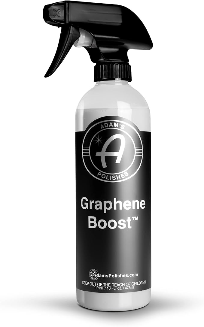 Adam's Graphene Boost - Graphene Ceramic Coating Spray For Car Detailing | Adds Protection & Extends The Life Of Top Coat Ceramics | Maintenance Spray On Wipe Off | Car Boat RV Motorcycle