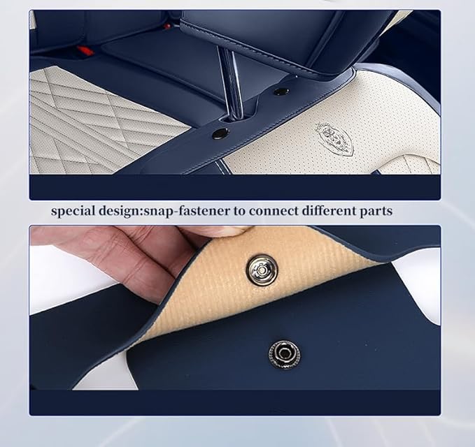 Universal Fit Waterproof Breathable Nappa Leather Automotive Vehicle Car Seat Covers Set Cushion Protector for Sedan SUV