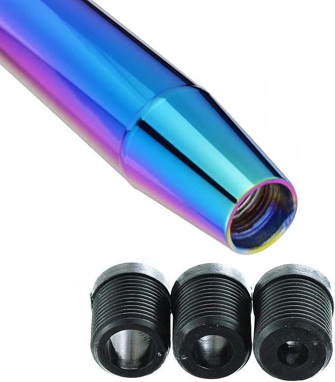 Abfer Long Shift Knob Car Gear Stick Weighted Shifter Knobs Extension Metal Shifting Lever Fit Most Manual Automatic Transmission Vehicle (Multicolor)