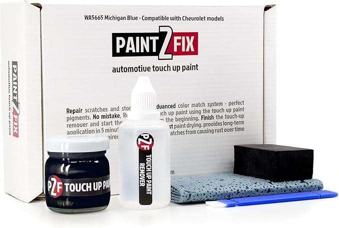 WA5665 Michigan Blue | Msp Blue Touch-Up Paint Kit for Scratches and Chips - Compatible with Chevrolet Models