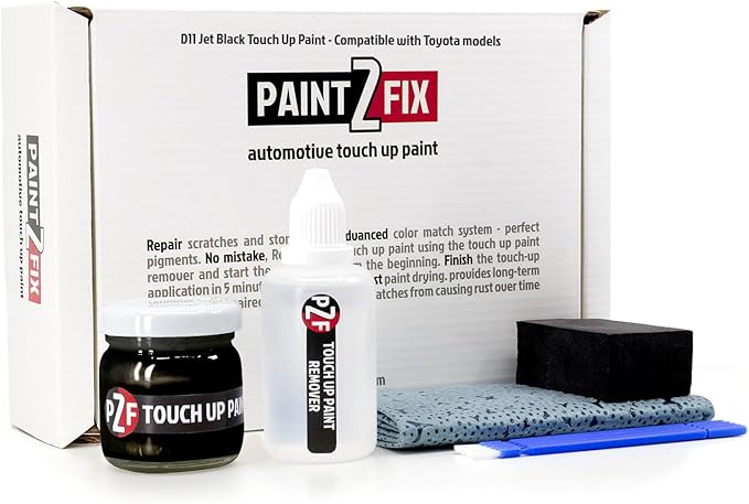 D11 Jet Black Touch-Up Paint Kit for Scratches and Chips - Compatible with Toyota Models