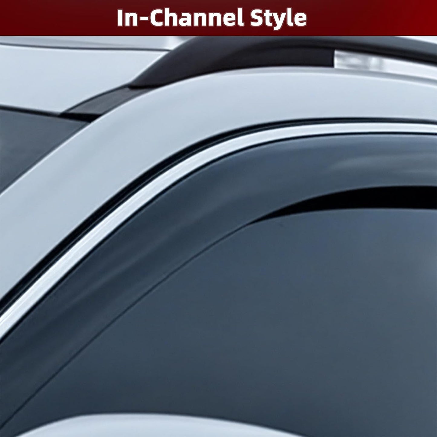 in-Channel Rain Guards Fit for Hyundai Palisade 2021 2022 2023 2024, Durable Vent Window Visors Shades, Smoke Side Wind Deflectors for Car-4PCS