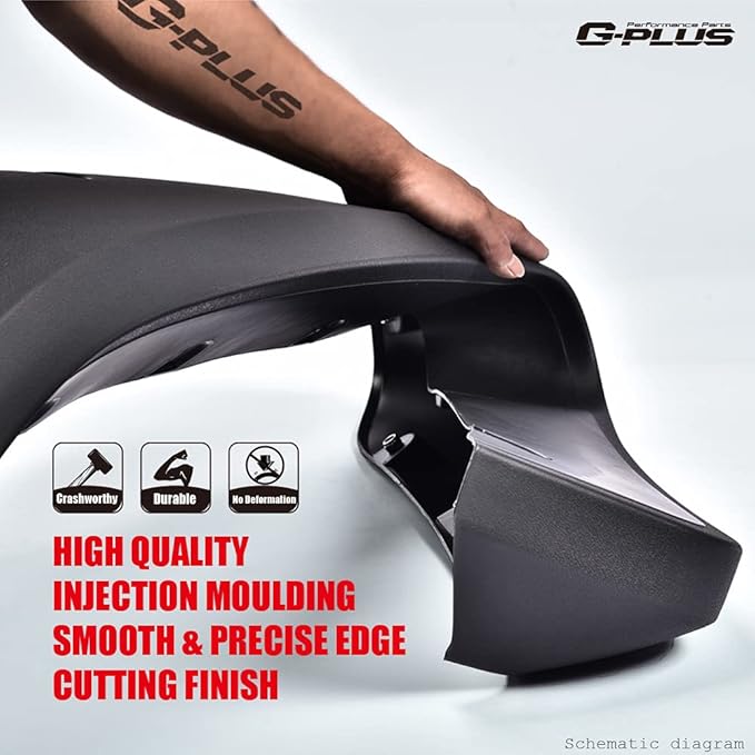 G-PLUS Fender Flares Pocket Rivet Style Wheel Cover Compatible with 2002-2008 Dodge Ram 1500/2003-2009 Ram 2500 3500 (Fleetside Models Only)