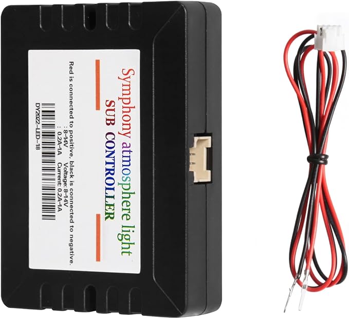 Dreamcolor Acrylic Interior Car LED Strip Light Sub-Control Module, which fit for Dreamcolor Main Controller Connects kit (not Including), Not fit dreamcolor 5 in 1(Single Controller)