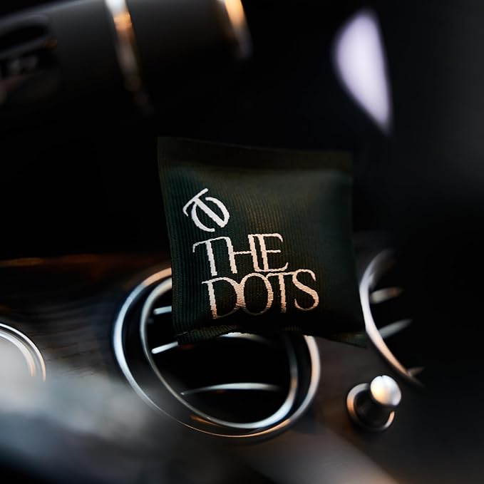 THEDOTS Series Frosted Ebony Car Vent Clip, Fabric Sachet Air Freshener, 30 Days Long-Lasting for Car Interior Decor, Non-Toxic (1 Pack)