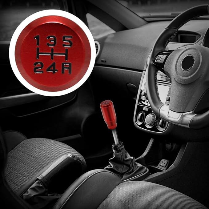 Gear Shift Knobs Racing JDM Type-R Style 5 Speed Manual Universal Fit Compatible with Mazda Tacoma STi Nismo 2004 Honda Accord Subaru