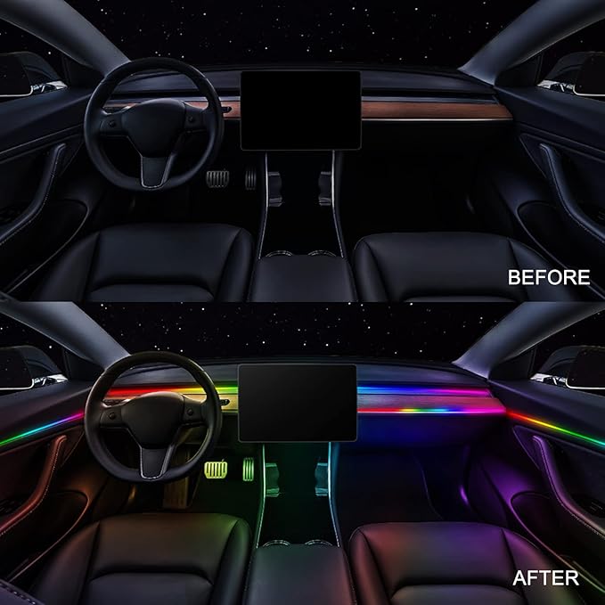 Dreamcolor Acrylic Interior Car LED Strip Light 29.5-inch, which fit for dreamcolor main controller connects and sub-controller kit (not including), Not applicable dreamcolor 5 in 1(single controller)