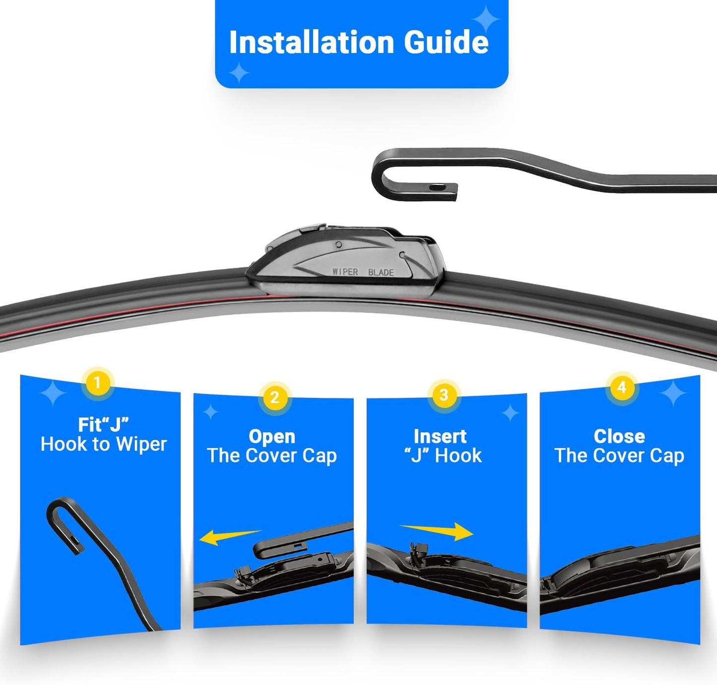 Windshield Wiper Blades Replacement for Nissan LEAF 2011 2012 2013 2014 2015 2016 2017 Original Factory Quality Front Rear Wipers Blade Set for My Car - 26" 16" 10" (Pack of 3)