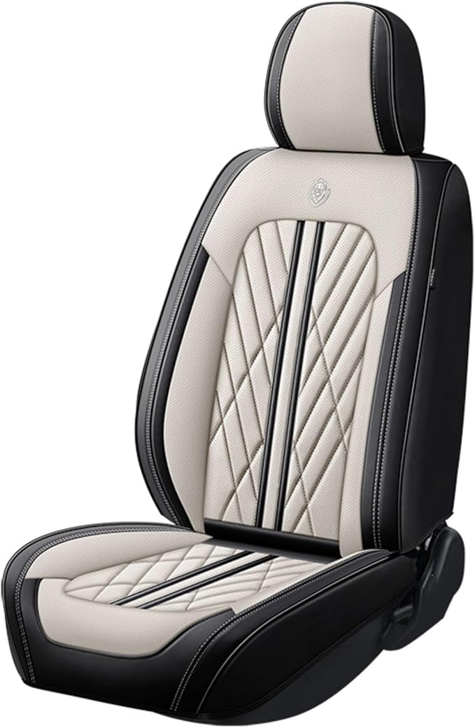 Universal Fit Waterproof Breathable Nappa Leather Automotive Vehicle Car Seat Covers Set Cushion Protector for Sedan SUV