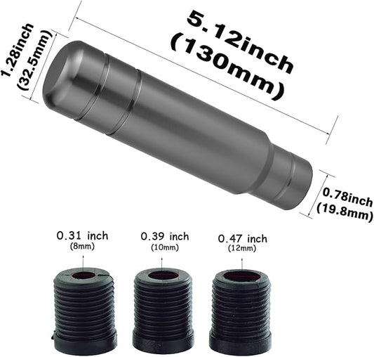 Abfer Weighted Shift Knob, 5" Aluminum Gear Shifter Knobs Metal Stick Shifting Lever Fit Most Automatic Manual Vehicle (Gray)