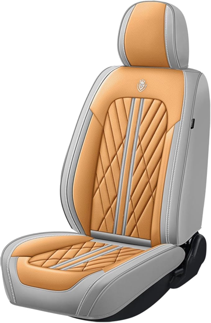 Universal Fit Waterproof Breathable Nappa Leather Automotive Vehicle Car Seat Covers Set Cushion Protector for Sedan SUV