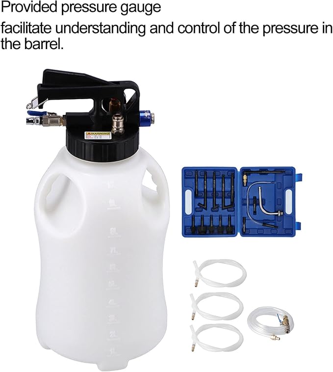 Oil Filling Dispenser, Transmission Fluid Pump Compatible with Automotive Vehicles, 10L Pneumatic Engine Oil Change Tool, Automatic Fluid Filling Kit