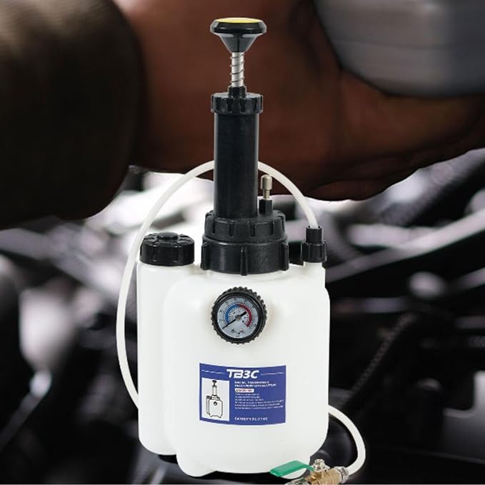 Transmission Fluid Transfer Pump,3L Manual Refill System Dispenser with Pressure Gauge,Automotive Transmission Dispenser Pump Tool Set Oil with 12pc ATF Adapters