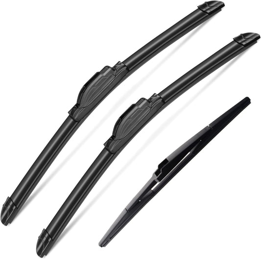 3Pcs Windshield Wiper Blades for Toyota Prius 2004 2005 2006 2007 2008 2009, Original Equipment Automotive Replacement Windshield Wiper Blades for My Car- 26"/18"/16" (Pack of 3) J- HOOK