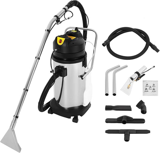 110V 40L Commercial Carpet Cleaner, 3in1 Carpet Spraying Floor Brush Cleaner Portable Carpet Cleaning Machine, Multi-Purpose Wet Dry Vacuum Cleaner Dust Cleaner Collector for Hotels,Home