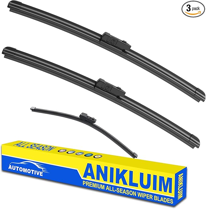 ANIKLUIM® 26"+22" Wiper Blades with 12" Rear Wiper Blade Set Replacement for 2018-2023 VW Atlas Windshield Wipers Original Factory Quality (Pack of 3)