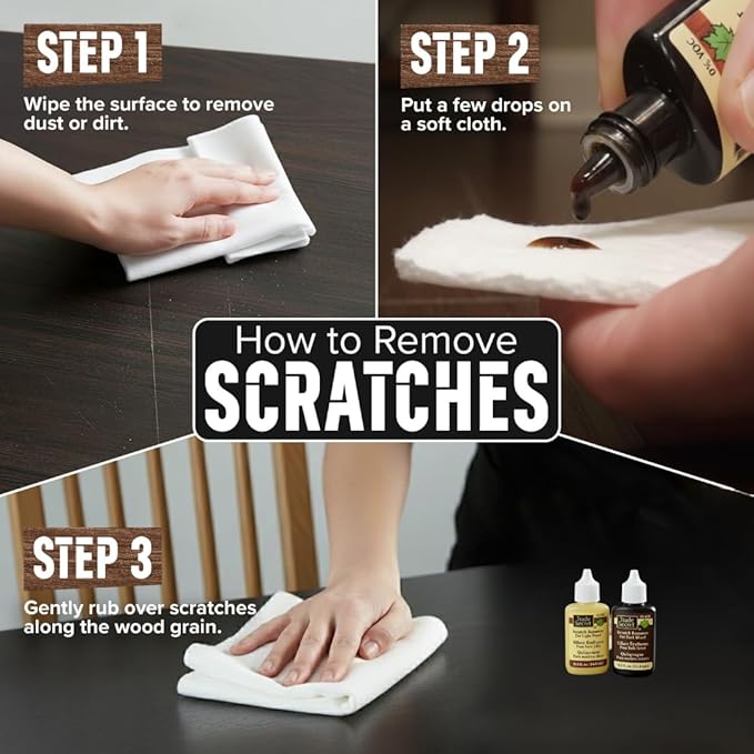 Trade Secret Scratch Remover Mini Pro Set (2x 0.5 oz), Restore & Conceal Small Scratches on Dark & Light Wood Furniture and Flooring – Coconut Oil-Based Formula