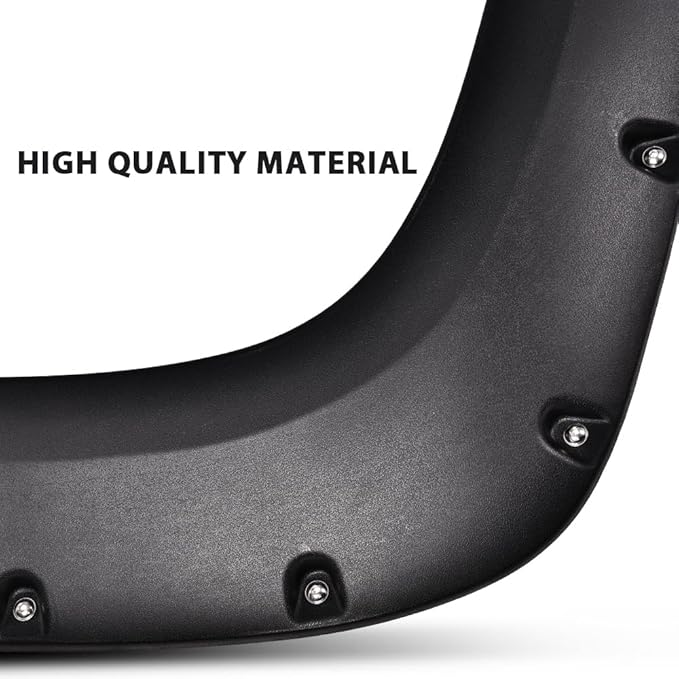 G-PLUS Wheel Cover Fender Flares Compatible with 2007-2013 Chevy Silverado 1500/2007-2014 Chevy Silverado 2500HD 3500HD 78.0"/97.6" Long Bed Fleetside New Body Style,Textured[Not Fit Gmc Sierra]