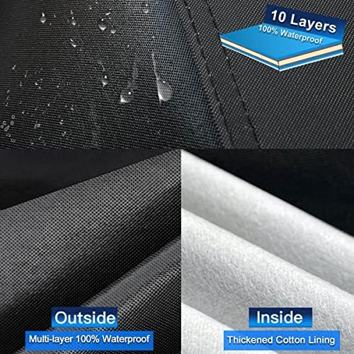 10 Layers SUV Car Cover Custom Fit for Honda CRV CR-V (2006-2024) Waterproof All Weather for Automobiles, Outdoor Full Cover Sun UV Rain Protection with Cotton.Black