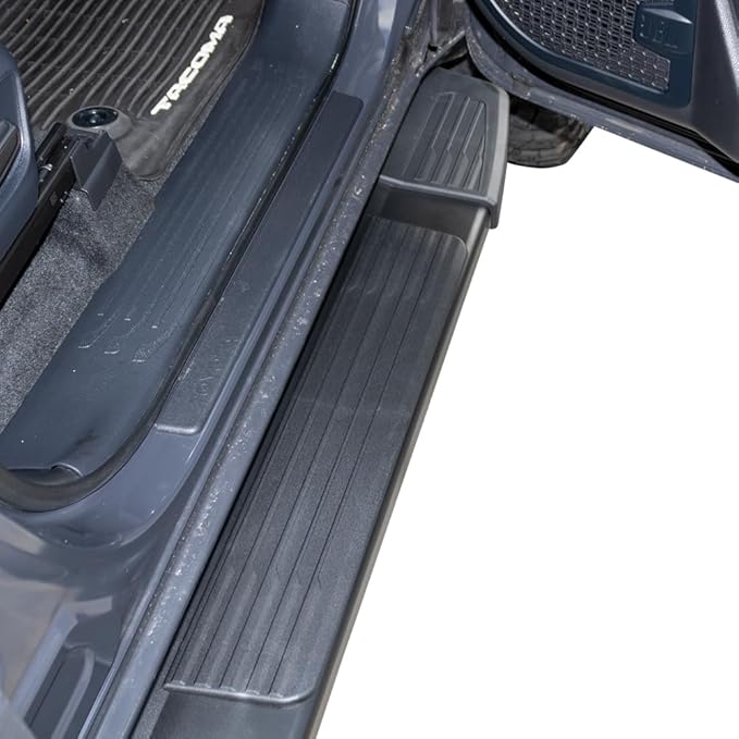 VANGUARD 6 Inches Running Boards Compatible with 2024-2025 Toyota Tacoma | Double Cab | Black Powder Coat | Q235 Structural Steel CB3 Running Boards