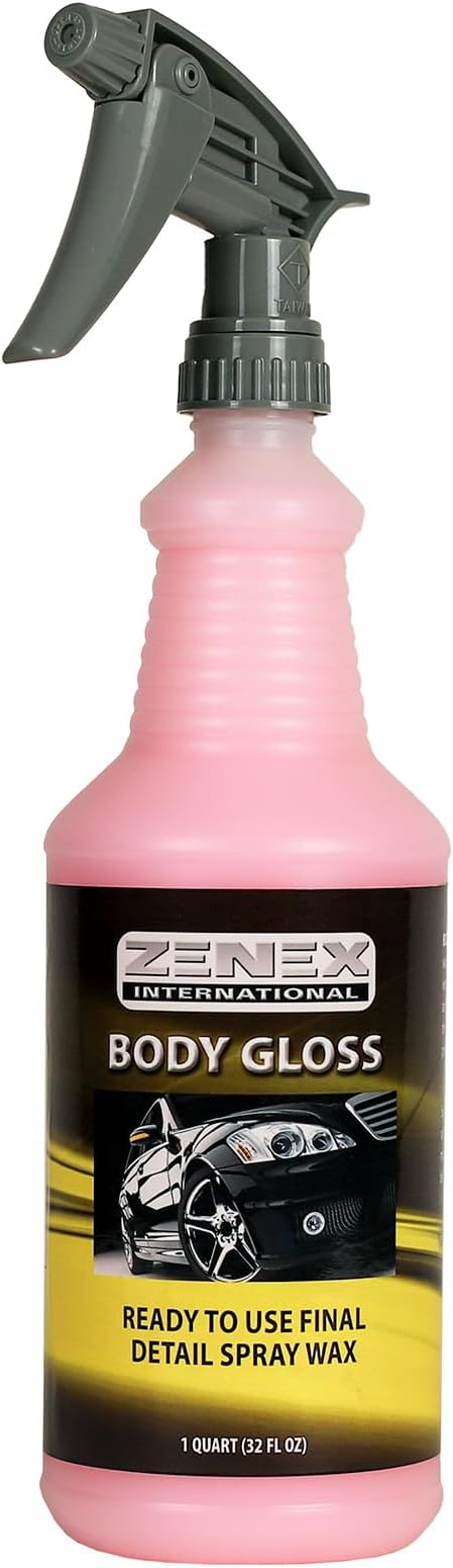 Zenex Body Gloss Liquid Spray Wax - High Gloss Professional-grade Detail Spray Wax | Cleans & Protects Painted Surfaces, Glass, Chrome, & More | Water-Repellant Protection | 32 oz (2 Pack)
