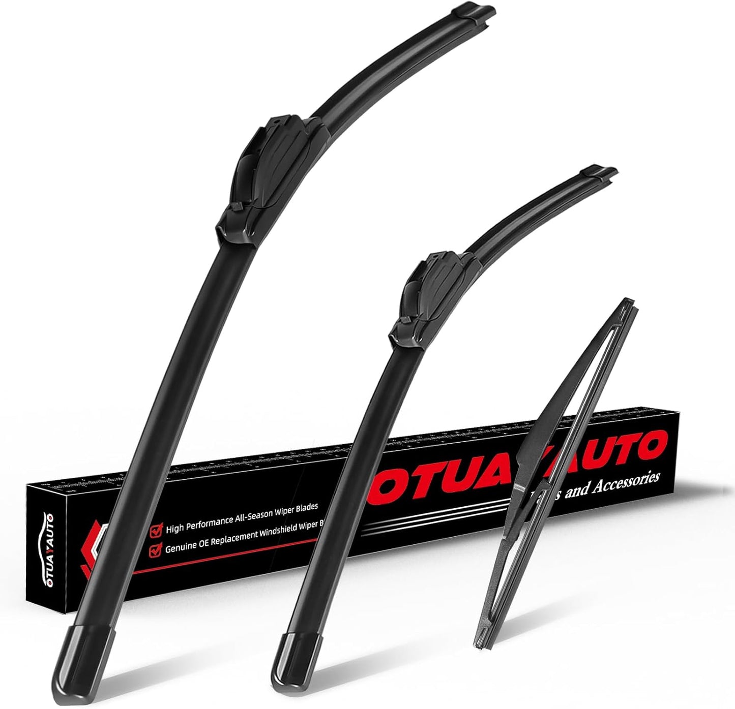 OTUAYAUTO Premium Windshield Wiper Blades - Replacement for Hyundai Accent 2012-2022 - All-Weather Performance, Front and Rear Wiper Blades, U Hook - 26"+16"+11" (Pack of 3)